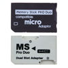 Picture of Single Dual Memory Card Adapter Micro SD Card to Memory Stick MS Pro Duo for PSP 1000 2000 3000 Card Slot Adapter (Black Single Slot)