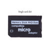 Picture of Single Dual Memory Card Adapter Micro SD Card to Memory Stick MS Pro Duo for PSP 1000 2000 3000 Card Slot Adapter (Black Single Slot)