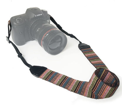 Picture of Alled RR-12-28-10 Camera Neck Shoulder Belt Strap, Vintage Print Soft Colorful Camera Straps for Women/Men for All DSLR/Nikon/Canon/Sony/Olympus/Samsung/Pentax ETC/Olympus, Colorful