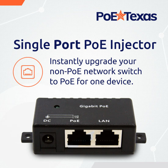 GetUSCart- Poe Texas PoE Injector - Single Port Power Over Ethernet ...
