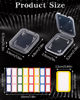 Picture of Pineraap 20PCS Clear SD Card Holder, Plastic Memory Card Case with Colorful Label Stickers Standard SDHC SDXC Micro SD Cards Organizer Portable Photography Storage Accessories