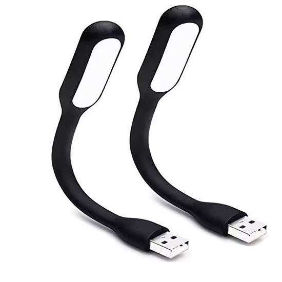 Picture of Soseelnee Mini Flexible Light, Portable USB Led Reading Night Lamp for PC Laptop Computer Notebook Power Bank - 2 Pack (Black)