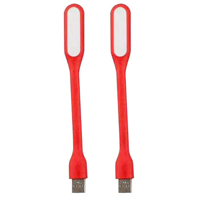 Picture of Soseelnee Mini Flexible Light, Portable USB Led Reading Night Lamp for PC Laptop Computer Notebook Power Bank - 2 Pack (Red)