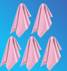 Picture of 5 Pack Pink Oversized Microfiber Cleaning Cloth, Ideal for All LCD and Touch Screens Lenses on Cameras, Binoculars, telescopes, All Types of Optical Glass (8inchx8inch or 20x20cm)