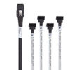 Picture of 10Gtek# 6G Internal Mini SAS 36pin SFF-8087 Male to 4X SATA 7pin Female Fan-Out Cable, Straight to Right Angle, 0.5-m (1.6ft)