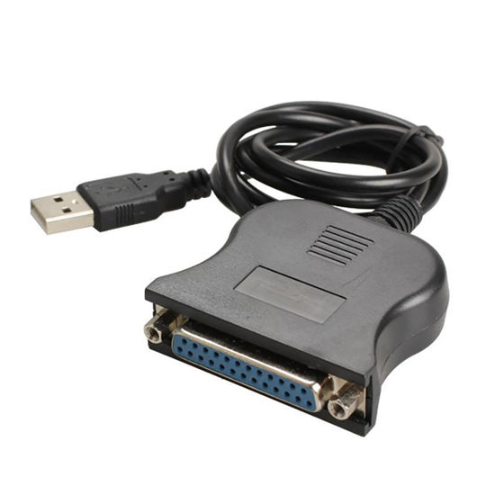 Picture of Mllepjdh USB 2.0 to 25 Pin DB25 Parallel Port Cable IEEE 1284 25pin Parallel Printer Adapter Cord USB to DB25 25Pin Parallel Port Printer Cable Adapter Speed