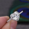 Picture of Women Artificial Zircon Ring Two-Piece Ring Inlaid Rhinestones Birthday Gift