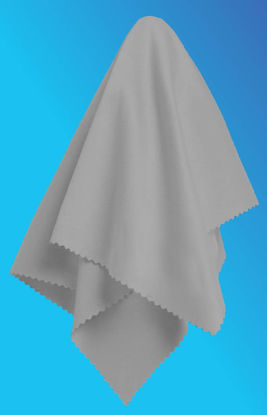 Picture of 12 Inch X 12 inch (30 x30cm) EXTRA LARGE PACK Microfiber Cleaning Cloths, Ideal for all LCD and touch screens lenses on cameras, binoculars, and telescopes, and all types of optical glass(1 PCS Gray)
