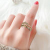 Picture of Women Artificial Zircon Ring Two-Piece Ring Inlaid Rhinestones Birthday Gift
