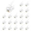 Picture of Uvital 20 Pack RJ9 4P4C 4P2C Plug, Standard Telephone Handset Modular Plugs Male Connectors Transparent Color Jack Crimp End Crimper