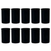 Picture of GSHLLO 10 Pcs Plastic Film Canister Holder Empty Film Roll Case Camera Reel Containers Small Accessories Storage Organizer with Caps Black