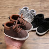 Picture of Babelvit Baby Boy Girl Soft Sole Canvas Sneakers Sparkle High Top Lace Up Infant Unisex Ankle Shoes Boots Toddler Newborn Prewalker First Baby Walking Crib Shoes - Size: 3-6 Months Infant