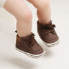Picture of Babelvit Baby Boy Girl Soft Sole Canvas Sneakers Sparkle High Top Lace Up Infant Unisex Ankle Shoes Boots Toddler Newborn Prewalker First Baby Walking Crib Shoes - Size: 3-6 Months Infant