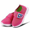 Picture of XIPAI Toddler Kid's Cute Casual Lightweight Walking Athletic Shoes Boys and Girls Mesh Strap Sneakers Pink - Size: 4 Toddler