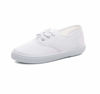 Picture of JGKDTX Boy's Girl's Lace up Sneakers Unisex White Canvas Shoes(Toddler/Little Kid) (6 M US Toddler, White) - Size: 6 Toddler
