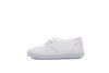 Picture of JGKDTX Boy's Girl's Lace up Sneakers Unisex White Canvas Shoes(Toddler/Little Kid) (6 M US Toddler, White) - Size: 6 Toddler
