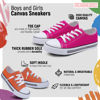 Picture of The Fashion Supply Kids Canvas Shoes for Girls & Boys - Breathable & Comfortable Boys & Girls Canvas Shoes, Black & White, Little Kid, 11 - Size: 11 Little Kid