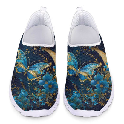 Picture of Ystardream Moon Butterfly Shoes for Women Basketball Running Sneakers for Women Breathable Women's Walking Shoes Teen Tennis Ladies Athletic Shoes for Shopping,Travel,Driving,Dancing,Training - Size: 10