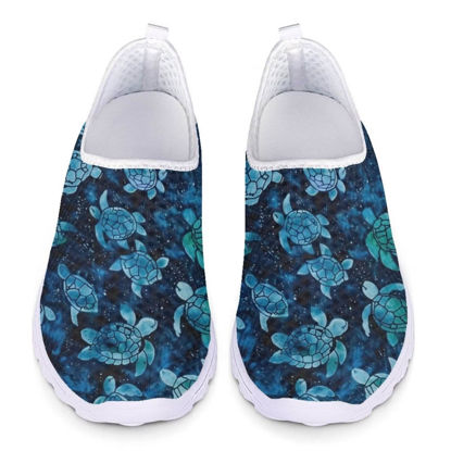 Picture of Ystardream Turtle Running Shoes for Women Stylish Hiking Sneakers Women Lightweight Womens Slip On Water Shoes Quick Dry Wear-Resistant Soccer Shoes Summer Beach Shoes - Size: 8