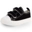 Picture of Toddler Boys and Girls Low Top Canvas Adjustable Strap Sneakers Black - Size: 10 Narrow Toddler