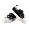 Picture of Toddler Boys and Girls Low Top Canvas Adjustable Strap Sneakers Black - Size: 10 Narrow Toddler