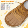 Picture of LeIsfIt Toddler Wide Shoes Girls Boys Barefoot Shoes Kids Zero Drop Minimalist Sneakers Breathable Slip on Tennis Shoes Brown 7 Toddler - Size: 7 Wide Toddler