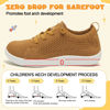 Picture of LeIsfIt Toddler Wide Shoes Girls Boys Barefoot Shoes Kids Zero Drop Minimalist Sneakers Breathable Slip on Tennis Shoes Brown 7 Toddler - Size: 7 Wide Toddler