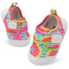 Picture of FEETCITY Baby Boy Girl Non-Skid Indoor Infant Walking Shoes Breathable Warm Elastic Sock Shoes with Memory Sole Protect Toes Outdoor Sneakers Flowers - Size: 0-6 Months Infant