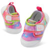 Picture of FEETCITY Baby Shoes Infant Crib Shoes Boys Girls First Walking Shoes Breathable Lightweight Slip On Shoes Colorful - Size: 6-12 Months Infant