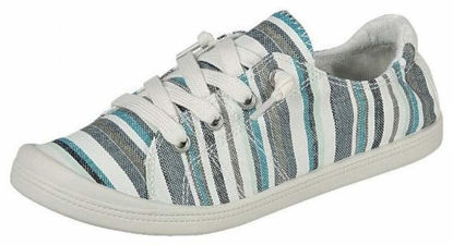 Picture of Forever Link Women's Classic Slip-On Comfort Fashion Sneaker, Blue Multi, 6.5 - Size: 6.5