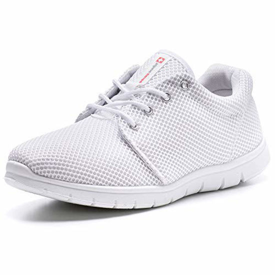 Picture of Alpine Swiss Kilian Fashion Sneakers Lightweight Trainers Lace Up Casual Shoes, 10 D(M) US, White - Size: 10