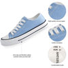Picture of ANTLULU Women’s Canvas Shoes Low Top and Lace up Fashion Casual Sneakers Black and White Classic (6, Blue, Numeric_6) - Size: 6