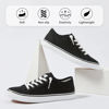 Picture of Women Canvas Sneaker Slip On Non Slip Casual Shoes Lace Up Canvas Low Top White Shoes Loafers for Women Fashion Black Sneaker（Black,US11） - Size: 11