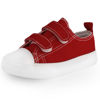 Picture of Toddler Boys and Girls Low Top Canvas Adjustable Strap Sneakers Red - Size: 11 Narrow Toddler