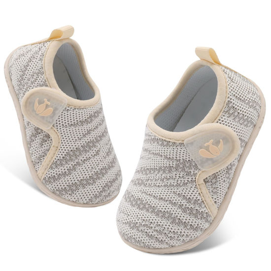 Picture of FEETCITY Baby First Walking Shoes Boys Girls Canvas Shoes Anti-Slip Star Sneaker Crib Shoes - Size: 2-2.5 years Toddler