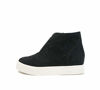 Picture of SODA Pointer - Mid Ankle Platform Sneaker w/Hidden Wedge and Side Zipper (8.5, Black) - Size: 8.5
