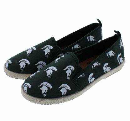 Picture of FOCO NCAA Women's Espadrille Canvas Shoes, Michigan State Spartans, Small - Size: Small