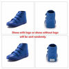 Picture of Boy's Girl's High-Top Casual Strap Canvas Sneakers, Blue, Little Kid, Size 1 - Size: 1 Narrow Little Kid