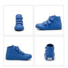 Picture of Boy's Girl's High-Top Casual Strap Canvas Sneakers, Blue, Little Kid, Size 1 - Size: 1 Narrow Little Kid