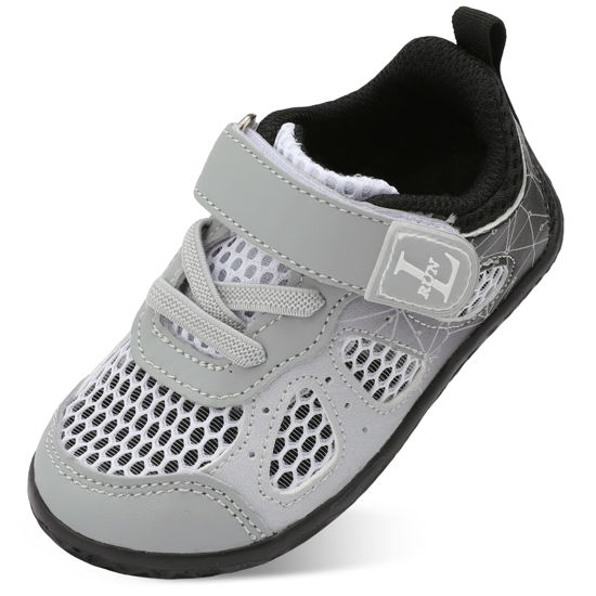 Picture of L-RUN Toddler Sneakers Boys Girls Tennis Shoes Lightweight Toddler Sport Shoes Athletic Sneakers Grey M US 6 Toddler - Size: 6 Toddler