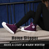 Picture of Home Slipper Womens Winter Warm Cozy Fleece High-Top Indoor Outdoor House Room Cute Fashion Sneakers Boot Slippers Shoes,US 5.5,Purple - Size: 5.5