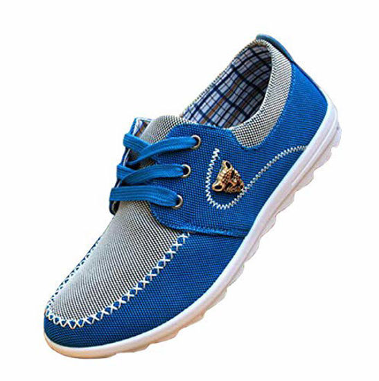 Picture of tazimall New Casual Sneakers for Men Comfortable Mens Shoes Blue - Size: 9