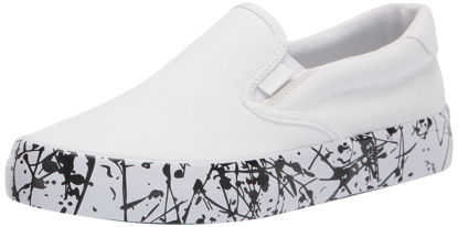 Picture of Lugz Women's Clipper Classic Slip-on Fashion Sneaker, White/Black Splatter, 8 - Size: 8