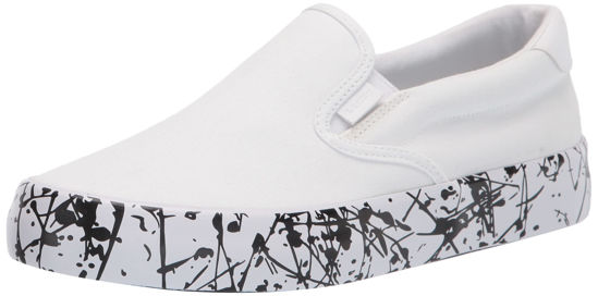 Picture of Lugz Women's Clipper Classic Slip-on Fashion Sneaker, White/Black Splatter, 7 - Size: 7