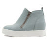Picture of Soda Womens Taylor Nubuck Hight Top Slip On Fashion Sneakers (LT-Blue Denim, Numeric_10) - Size: 10