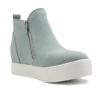 Picture of Soda Womens Taylor Nubuck Hight Top Slip On Fashion Sneakers (LT-Blue Denim, Numeric_10) - Size: 10