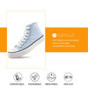 Picture of rosyclo Women's High Top Canvas Sneakers Fashion Lace-up Classic Casual Walking Shoes Azure - Size: 8.5