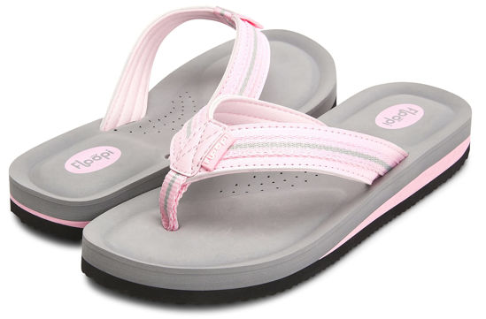 Picture of Floopi Flip Flops for Women Casual Thong Womens Sandals Comfort Heel Cushion, Ladies Beach Sandals with Indoor & Outdoor Anti Skid Soles (10, Pink-520) - Size: 10