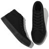 Picture of XRH Women Black Canvas High Tops Sneakers for Walking,White Non Slip Hi Top Lace up Shoes,Casual Fashion Mid Top Sneakers(Black,US8) - Size: 8