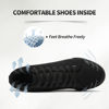 Picture of XRH Women Black Canvas High Tops Sneakers for Walking,White Non Slip Hi Top Lace up Shoes,Casual Fashion Mid Top Sneakers(Black,US8) - Size: 8